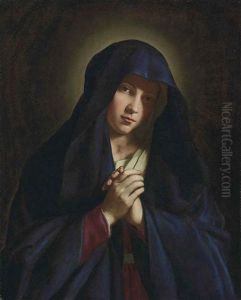 The Madonna At Prayer by Giovanni Battiata Salvi, Il Sassoferrato
