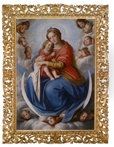Madonna Mit Kind Auf Der Mondsichel, Von Engelsglorie Umgeben - view 1