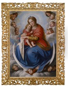 Madonna Mit Kind Auf Der Mondsichel, Von Engelsglorie Umgeben by Giovanni Battiata Salvi, Il Sassoferrato
