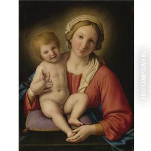 Madonna And Child by Giovanni Battiata Salvi, Il Sassoferrato