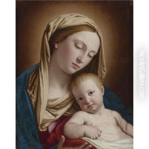 Madonna And Child by Giovanni Battiata Salvi, Il Sassoferrato