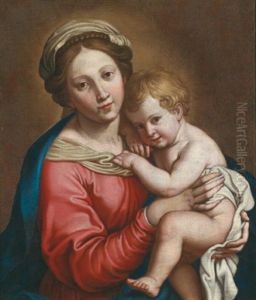 Madonna Mit Kind - Madonna Con Bambino by Giovanni Battiata Salvi, Il Sassoferrato