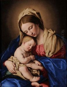 Madonna Mit Kind by Giovanni Battiata Salvi, Il Sassoferrato