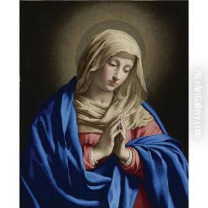 Virgin At Prayer by Giovanni Battiata Salvi, Il Sassoferrato