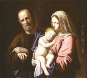 Madonna Con Il Bambino E San Giuseppe by Giovanni Battiata Salvi, Il Sassoferrato