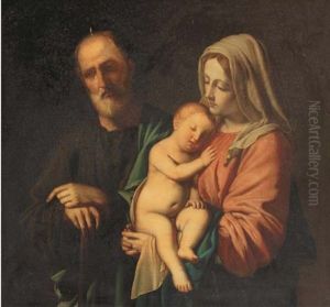 The Holy Family by Giovanni Battiata Salvi, Il Sassoferrato
