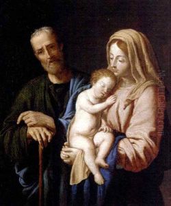 The Holy Family by Giovanni Battiata Salvi, Il Sassoferrato