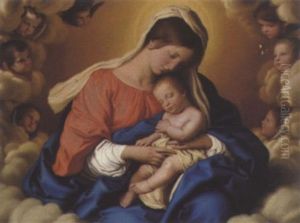 La Madonna Col Bambino E Angeli La Madonna Col Bambino E Angeli