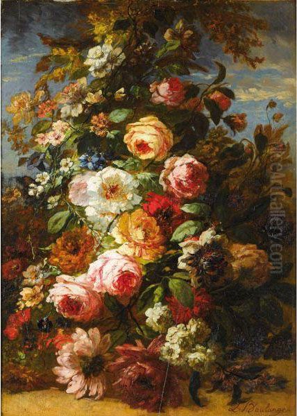 Bouquet De Fleurs Dans Un Paysage - view 1
