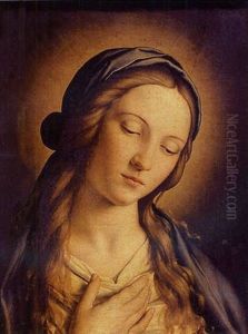 Head Of The Madonna by Giovanni Battiata Salvi, Il Sassoferrato