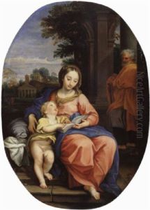 Die Heilige Familie In Freien by Giovanni Battiata Salvi, Il Sassoferrato