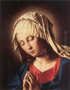 The Virgin In Prayer by Giovanni Battiata Salvi, Il Sassoferrato