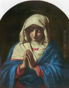The Madonna In Prayer by Giovanni Battiata Salvi, Il Sassoferrato