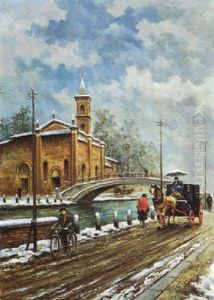 Naviglio Milanese by Giovanni Battiata Salvi, Il Sassoferrato