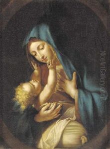 The Madonna And Child by Giovanni Battiata Salvi, Il Sassoferrato