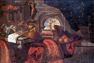 Nature Morte Aux Tapis Et Sphere Armillaire