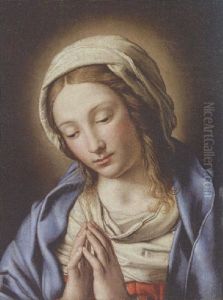 The Madonna In Prayer by Giovanni Battiata Salvi, Il Sassoferrato