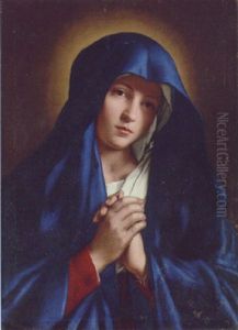 The Madonna At Prayer by Giovanni Battiata Salvi, Il Sassoferrato