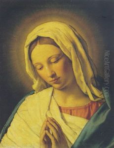 The Madonna In Prayer by Giovanni Battiata Salvi, Il Sassoferrato