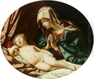 The Madonna And Child by Giovanni Battiata Salvi, Il Sassoferrato