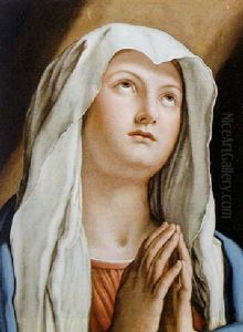 The Madonna In Prayer by Giovanni Battiata Salvi, Il Sassoferrato