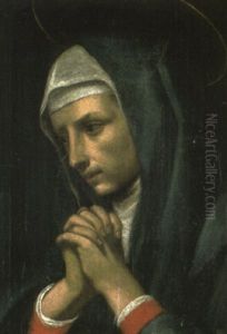 The Madonna At Prayer by Giovanni Battiata Salvi, Il Sassoferrato