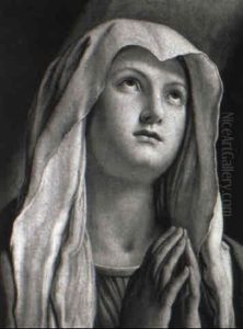 The Madonna In Prayer by Giovanni Battiata Salvi, Il Sassoferrato