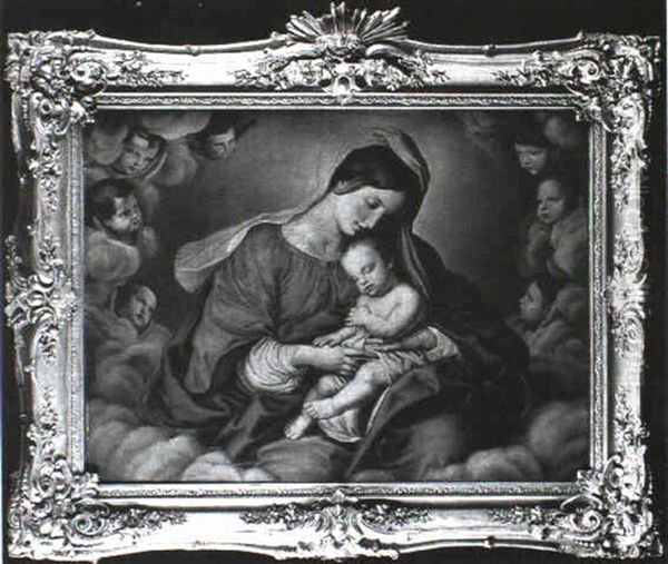 The Madonna And Child With Cherubim - view 1