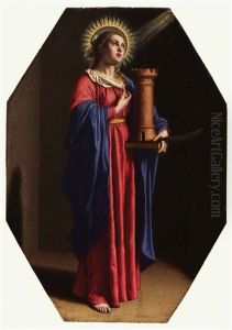 Saint Barbara by Giovanni Battiata Salvi, Il Sassoferrato