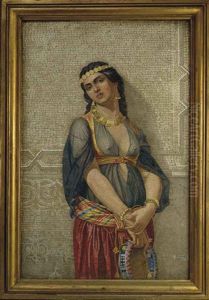 Untitled (young Gypsy Woman) by Antonio Salviati