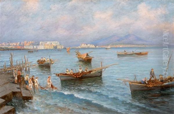 Pecheurs Dans La Baie De Naples - view 1