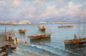 Pecheurs Dans La Baie De Naples by Giovanni Salviati