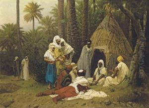 El Hiasseub, Conteur Arabe by Gustave Clarence Rodolphe Boulanger