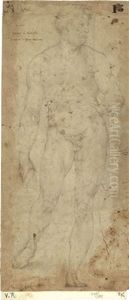 Neptunfigur Des Brunnens In Bologna (sketch)