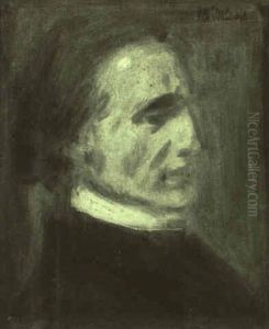 Brustportrat Eines Herrn Im Profil by Leo Samberger