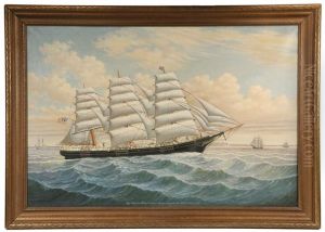 Ship 'iroquois'; Albert V. Nickels, Master, Searsport, Me.; Built At Bath by Percy A. Sanborn