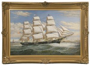 Ship 'onward'; John Frederick Nickels, Master, Searsport, Me.; Built At Damariscotta, Me. 1847.