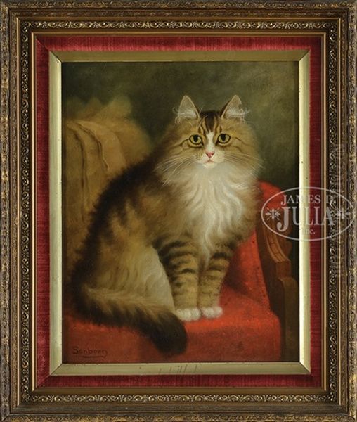 Cat On A Victorian Chair - view 1