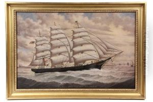 Portrait Of The Sailing Ship "iroqouis" by Percy A. Sanborn