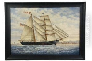 Portrait Of Brig "stephen Bishop" Of Searsport, (maine)