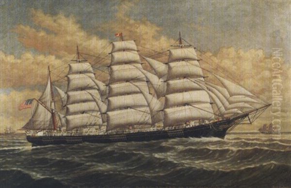 Portrait Of The Clipper Ship "great Republic" - view 1