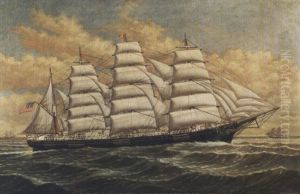 Portrait Of The Clipper Ship "great Republic" by Percy A. Sanborn