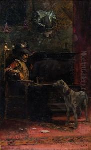 Interno Con Figura E Cane Interno Con Figura E Cane