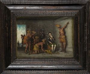 Francisco Pizarro Y Atahualpa by Salvador Sanchez Barbudo
