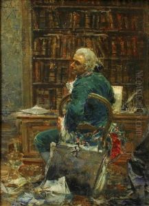 Le Bibliothecaire by Salvador Sanchez Barbudo