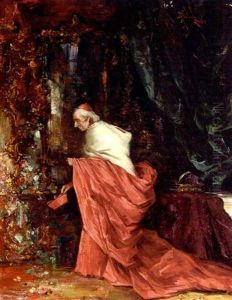 A Cardinal In A Lavish Interior A Cardinal In A Lavish Interior