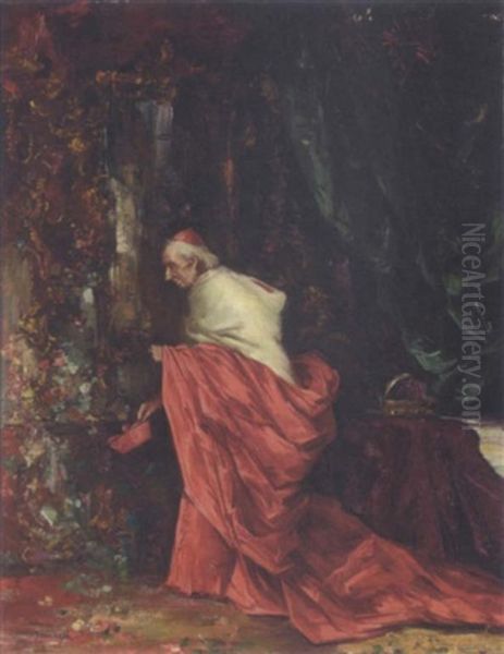 A Cardinal In Lavish Interior - view 1