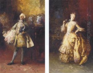 An Elegant Couple by Salvador Sanchez Barbudo