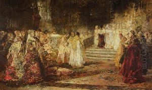 The Procession by Salvador Sanchez Barbudo