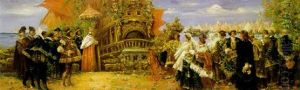 El Dux Embarcando En El "bucentauro" by Salvador Sanchez Barbudo